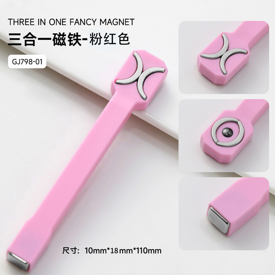 Manicura ojo de gato imán de doble cabeza engrosamiento elegante imán de hierro 2025 nueva herramienta de ojo de gato de mástil imán multifunción