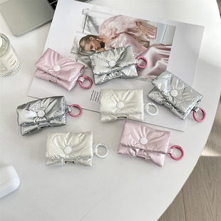 412143 Korean Style Instagram Style Bow Bag Suitable for Apple Earphone Case Storage Bag airpods Protective Cover