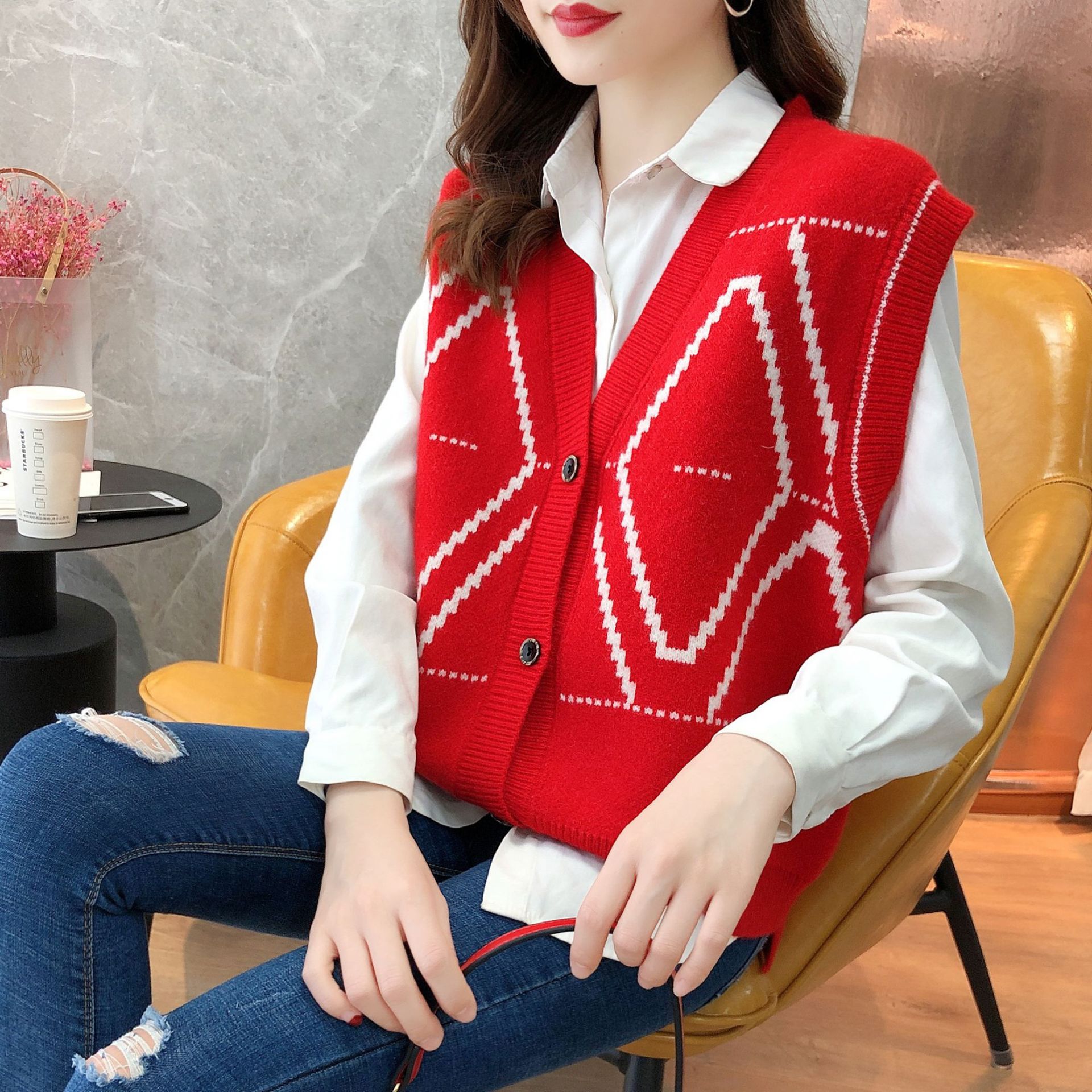 Gilet femme en Mélange de fibres chimiques - Ref 3434638 Image 8