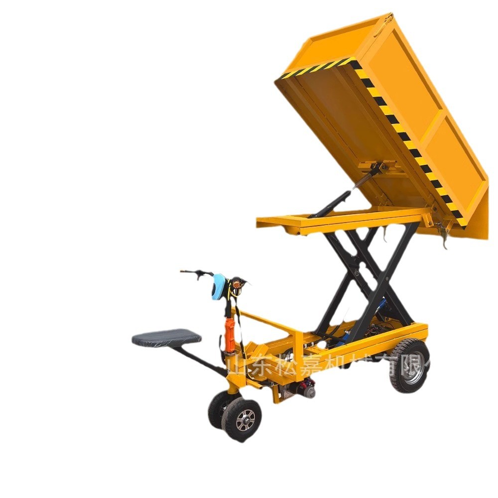 Carga y descarga de camión de transporte de cenizas pequeño elevador hidráulico plataforma elevadora de descarga elevadora elevadora eléctrica sitio de construcción