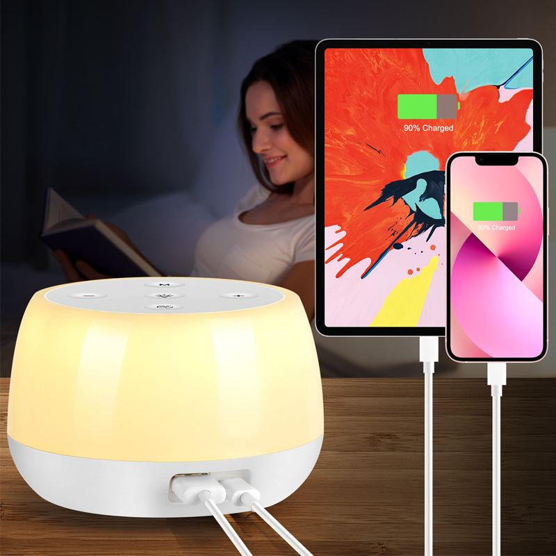 Nuevo colorido plug-in luz nocturna lámpara de noche lámpara de mesa lámpara de ambiente táctil con cargador USB Amazon caliente