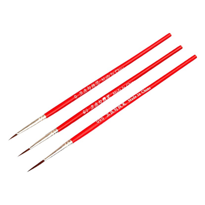 Weizhuang multicolor gancho de nylon pluma gouache acuarela pintura al óleo pintado a mano pincel de escritura fina línea de dibujo de uñas pluma gancho