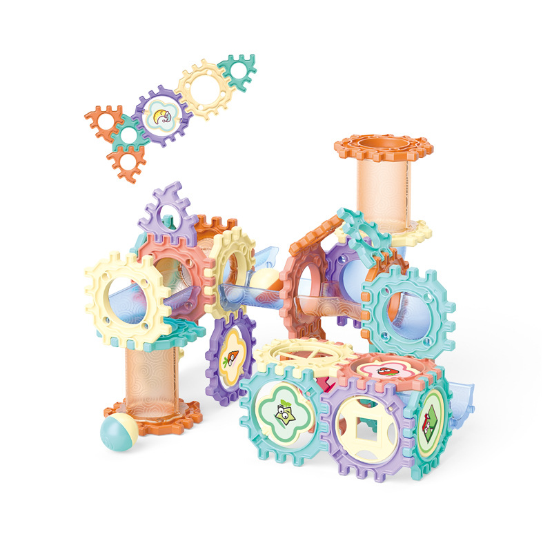 Rompecabezas para niños DIY variedad rompecabezas bloques de construcción de bolas juguete 3D tridimensional pista de bolas bloques de construcción 186 piezas image 6