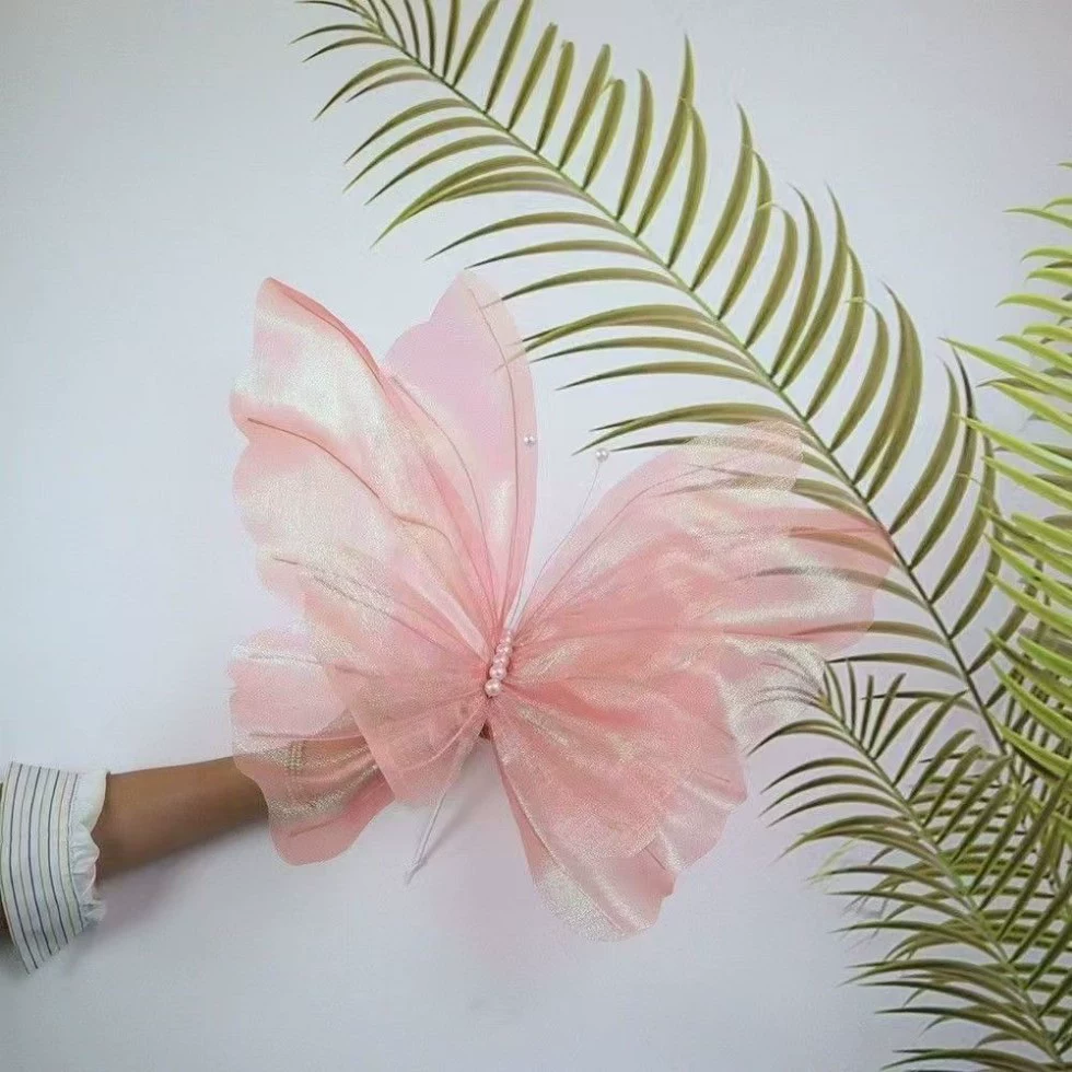 Decorations for photo sessions with butterfly, three dimensional creative layout, dress up