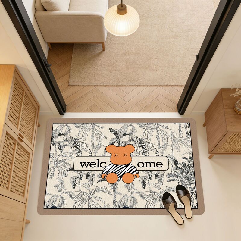 Violent Bear Water-Absorbing Leather Bathroom Mat Diatomaceous Earth Quick-Dry Moisture-Proof Easy-Clean Mat for Bathroom Entrance Violent Bear Water-Absorbing Leather Bathroom Mat Diatomaceous Earth Quick-Dry Moisture-Proof Easy-Clean Mat for Bathroom Entrance