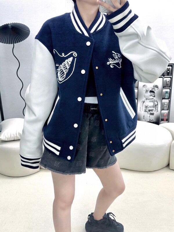 High Version Three-Label 2025 New Men's and Women's Jackets Shell Pattern Nautical Trend Baseball Jacket Trend High Version Three-Label 2025 New Men's and Women's Jackets Shell Pattern Nautical Trend Baseball Jacket Trend