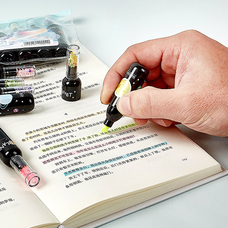 1240 planeta highlighter estilo de dibujos animados los niños rothlighter deriva botella marcador estudiante marcador