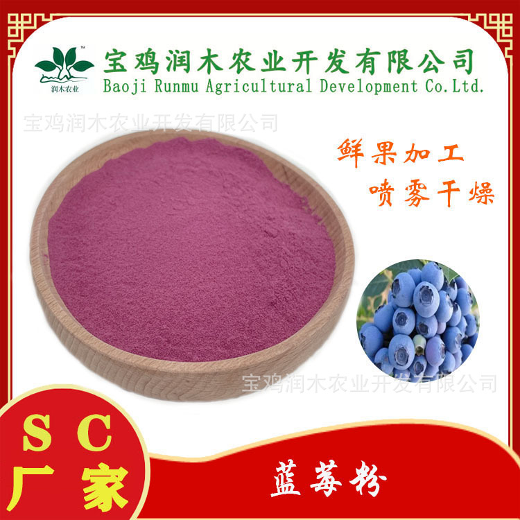 蓝莓果粉 蓝莓提取物 喷雾干燥 水溶性果粉 量大优惠 SC工厂现货