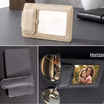 Car Interior Accessories Multifunctional – Sun visor rearview mirror - warm-rice-horizontal-board-single-pack
