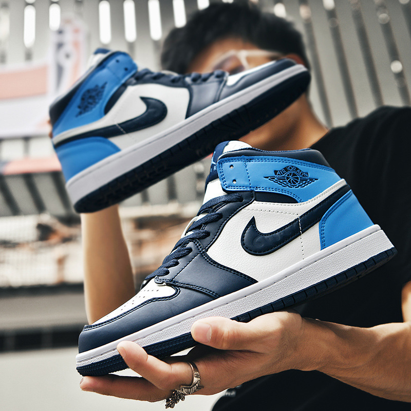 Putian Aj Men's Shoes New Style Guo Ailun High-Top Sneakers Casual Black and White Panda Sports Shoes Versatile Couple Trendy Women's Shoes Putian Aj Men's Shoes New Style Guo Ailun High-Top Sneakers Casual Black and White Panda Sports Shoes Versatile Couple Trendy Women's Shoes