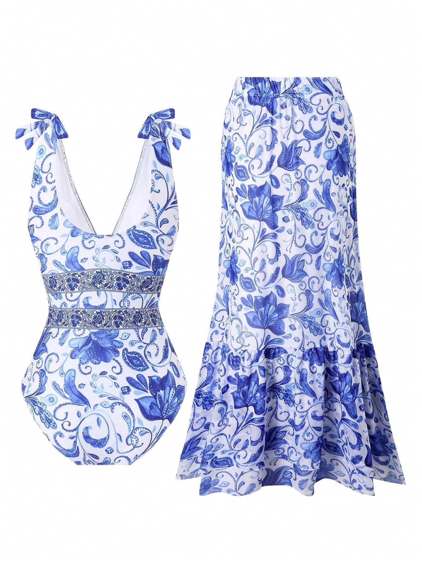 ethnic style one-piece swimsuit women