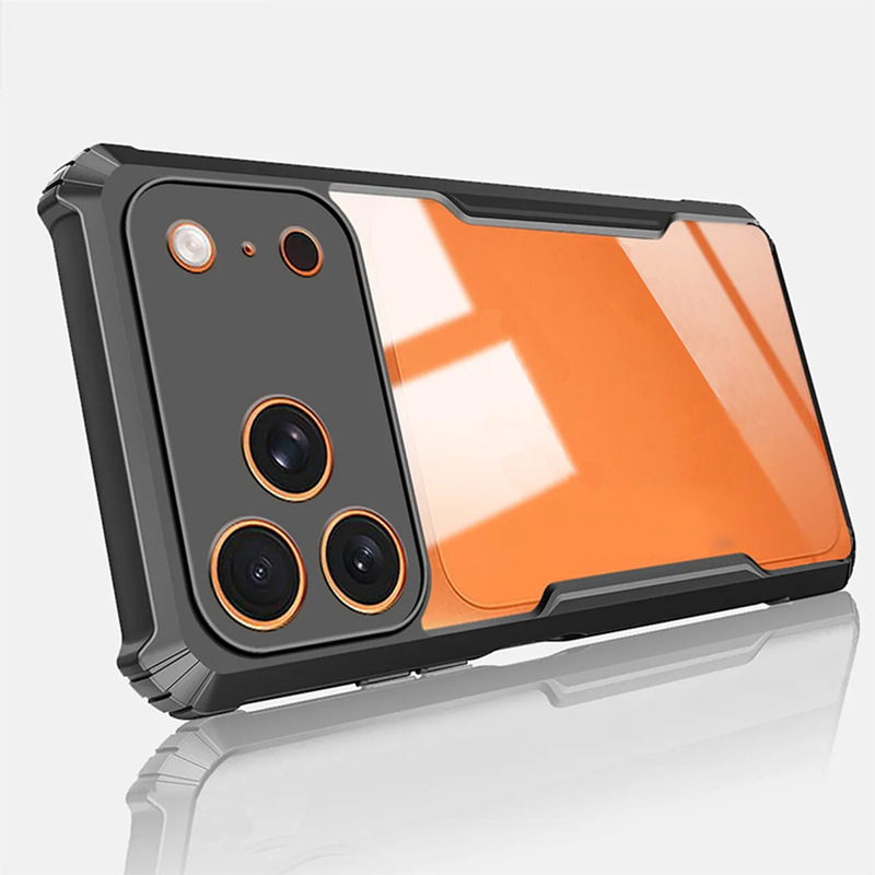 Suitable for iPhone 17 16 15 Pro Max Plus Mobile Phone Case Acrylic High Transparency Four-Corner Anti-Fall Protection Suitable for iPhone 17 16 15 Pro Max Plus Mobile Phone Case Acrylic High Transparency Four-Corner Anti-Fall Protection