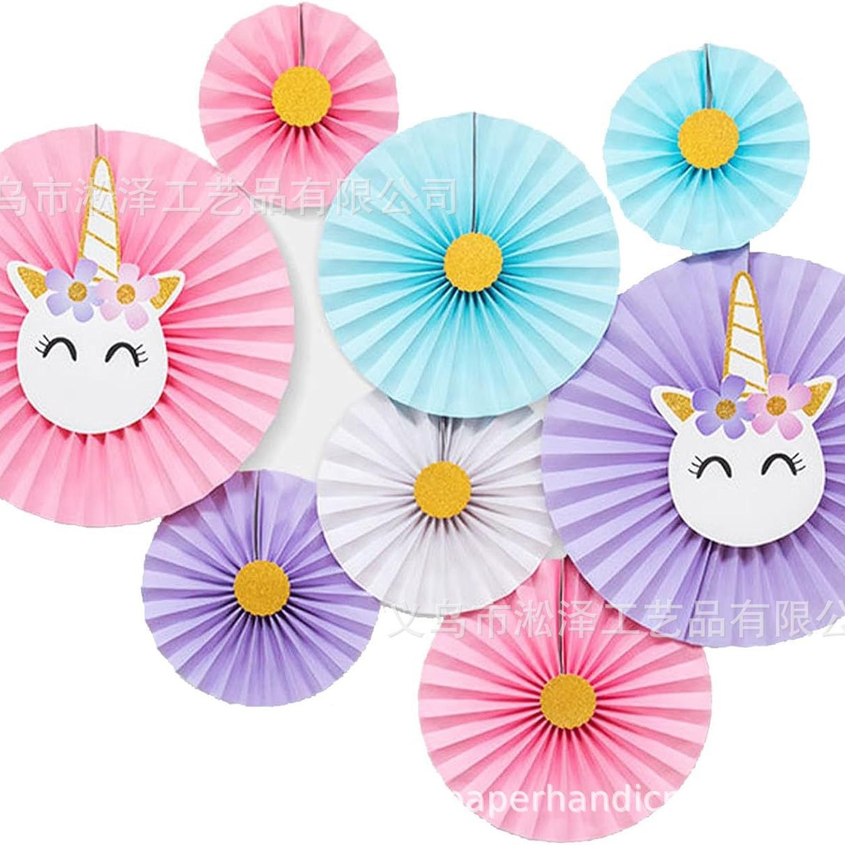 6 un conjunto de ventilador de papel redondo de origami flores festivas decoración de ventanas de bodas de cumpleaños pared de fondo DIY set