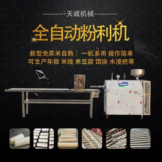 天诚牌新型免蒸米粉利机 出机自熟水浸糍机性能稳定