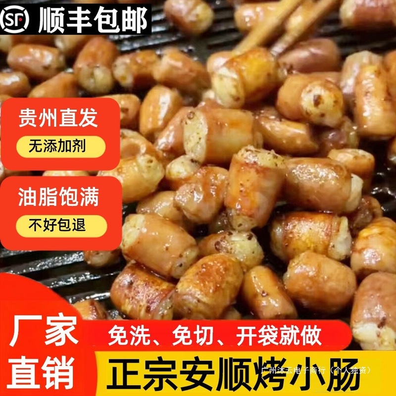 贵州安顺特产烤小肠烧烤烙锅食材屯堡九溪夜市特色小吃烤制猪小肠|undefined