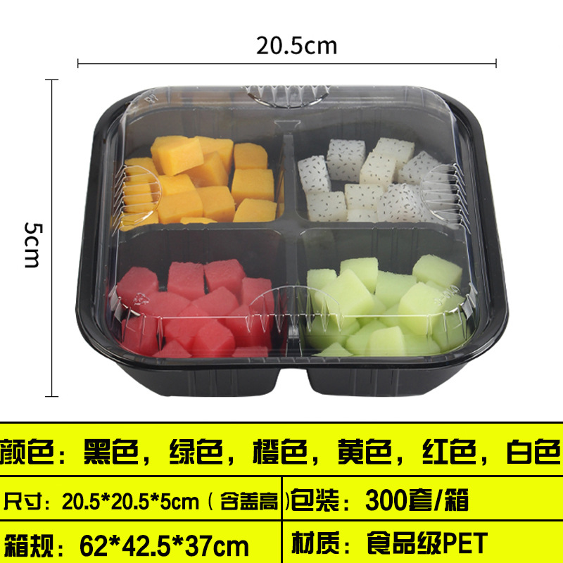 Caja de embalaje de plástico de alimentos caja de corte de fruta fresca caja de embalaje de frutas y verduras caja de corte de frutas caja de comida fresca caja de comida para llevar para mascotas