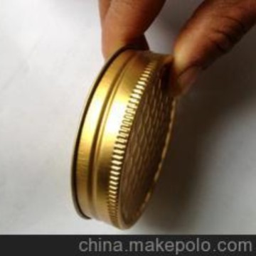 供应生产瓶盖蜂窝螺纹盖68LWG 生产各种铝盖马口铁盖子