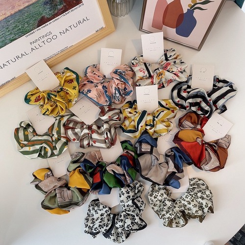 New Korean Satin Braided Hairband with Various Print Combinations, Polka Dot Stripes, Heart Design, Elegant Hair Accessory for Women