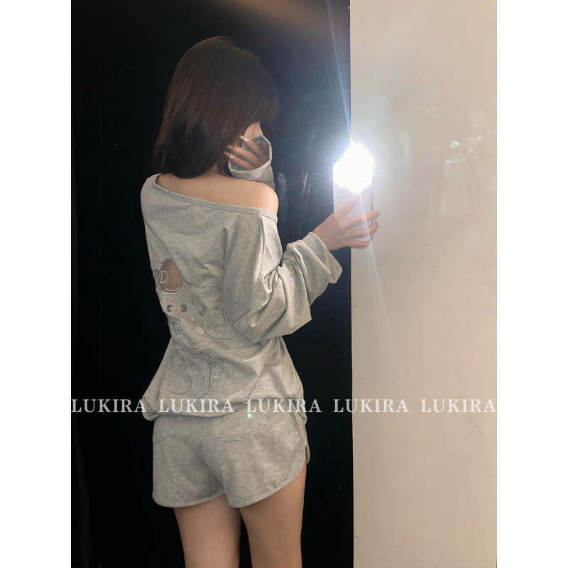 【原版面料 莱赛尔雪花棉 1比1做法】宽松刺绣kt长袖T恤女防晒罩|undefined