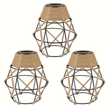 E 69067 Bohemian Woven Lamp Shade �ֹ���ֽ֯�����ֿ羳��