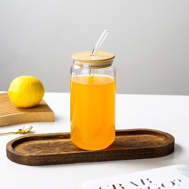 High Borosilicate Glass Single-Layer Cup, Cola Cup, High Temperature Resistant Juice Drink Cup, Straw Cup, Glass Cup