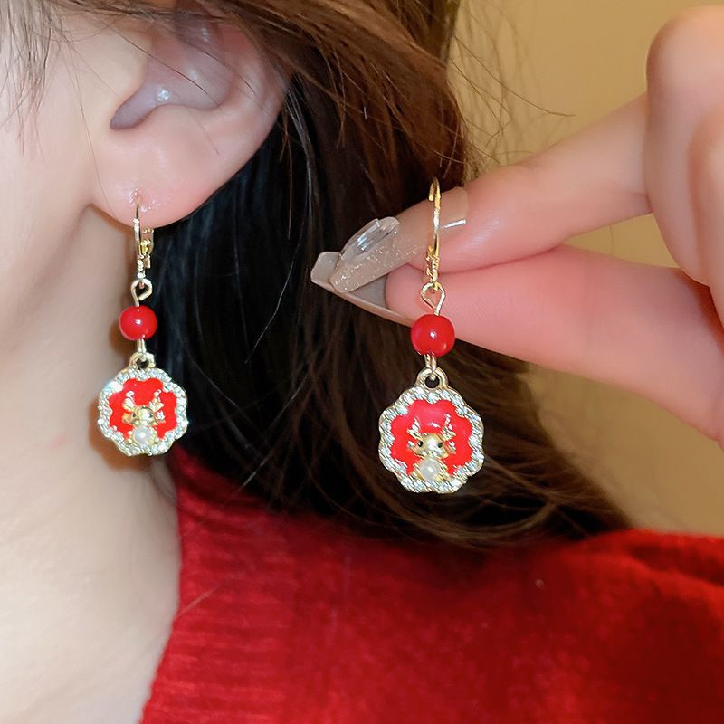 Aguja de plata, arco de circón, pendientes geométricos de perlas, pendientes de diseño de temperamento de nicho, pendientes de lujo ligero, pendientes de alta gama, mujeres