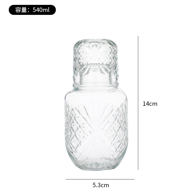 Conjunto de hervidor de vidrio en relieve francés con taza de agua de verano de gran capacidad de hervidor de agua fría doméstico conjunto de taza de una olla image 8