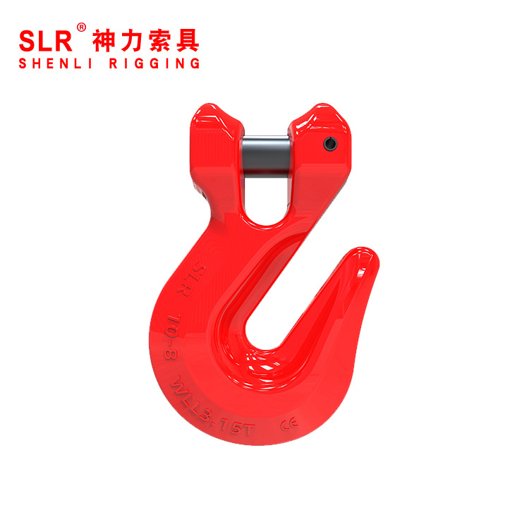 神力索具 高强度合金钢锻造羊角抓钩 链条调节钩 安全销羊角吊钩