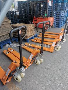 in stock manual hydraulic truck ground bull pallet truck lengthened and widened ultra-narrow forklift maintenance Beijing factory