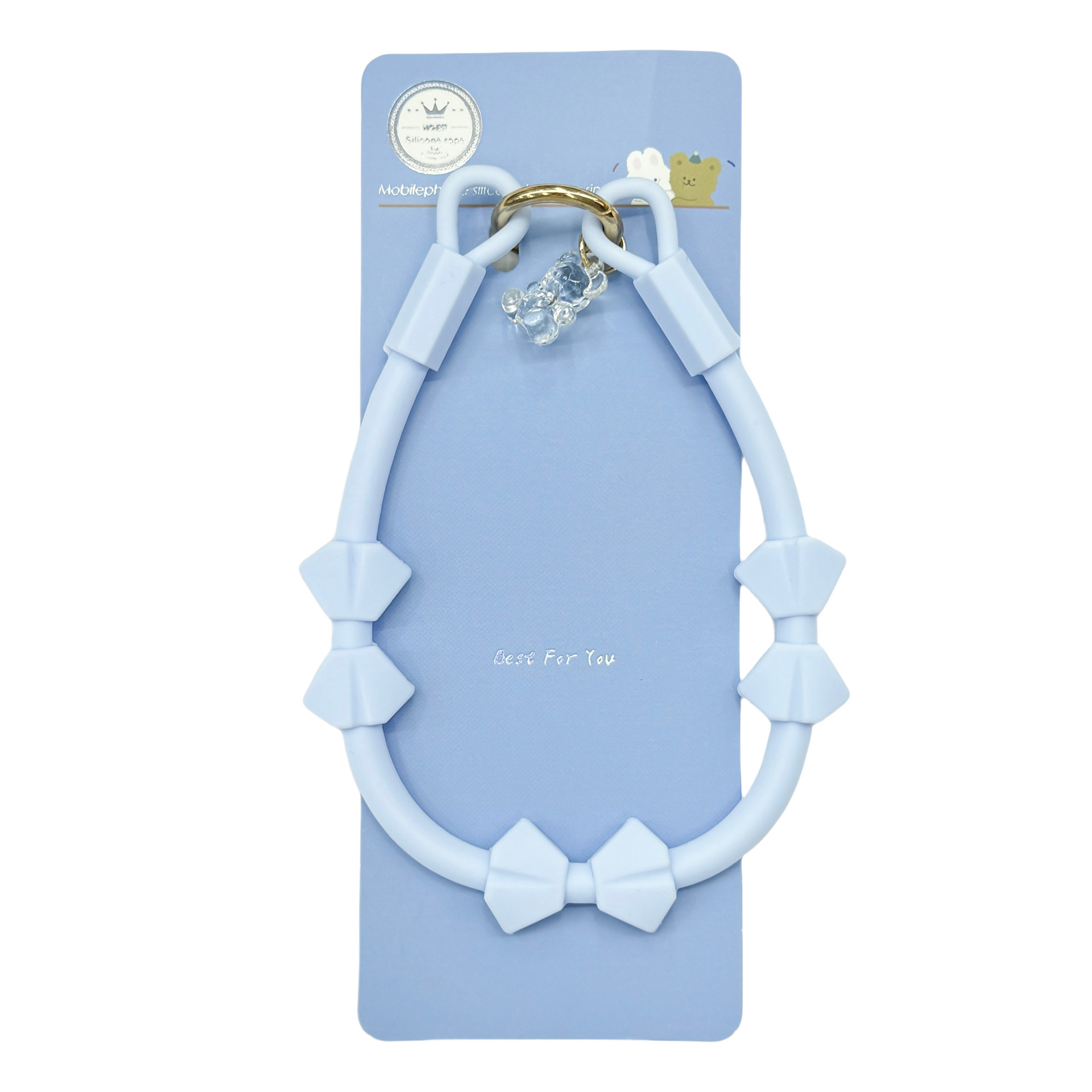 Boutique hecha a mano ins viento de alta calidad teléfono móvil colgante arco pulsera de silicona de moda teléfono móvil colgante / corto colgante