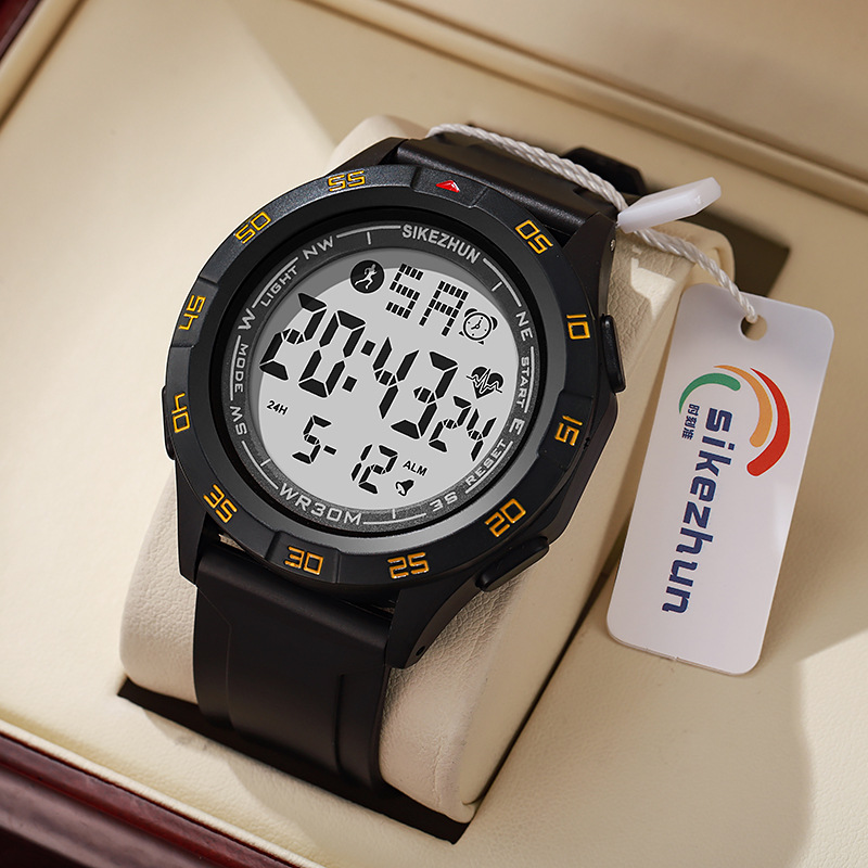 Men's travel sports universal waterproof fashionable digital watch for students, simple and elegant design, with LED display 2
