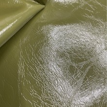 现货0.7厚全棉底揉纹镜面皱纹服装装饰家居包装用柔软PU革面料