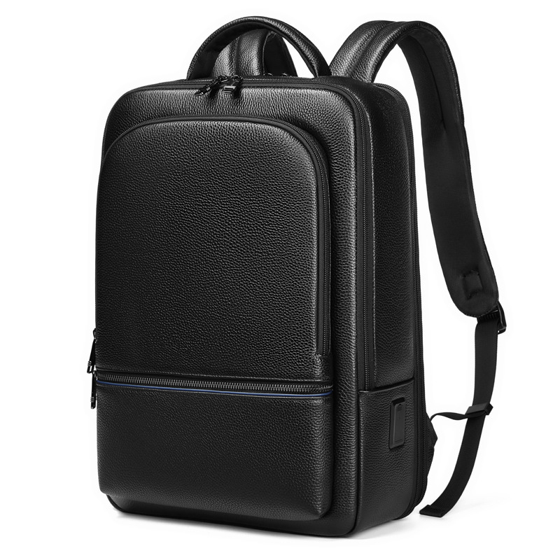 Leather Top Layer Cowhide Business Backpack Men's High-end Travel Bag Laptop Bag Backpack Gift