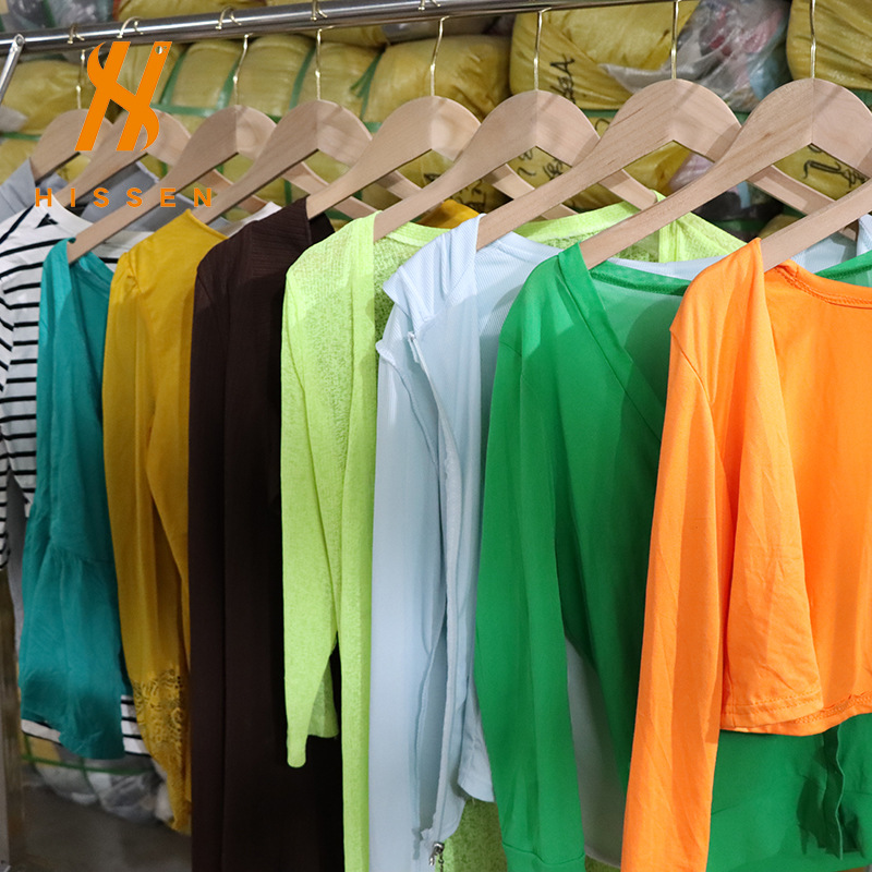 库存现货二手衣服旧衣服女士弹力开衫second hand clothes bales