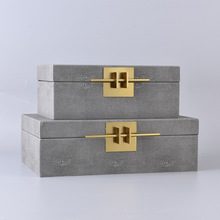 新中式樣板房飾品首飾盒現代卧室酒櫃軟裝飾品裝飾盒擺件收納盒子