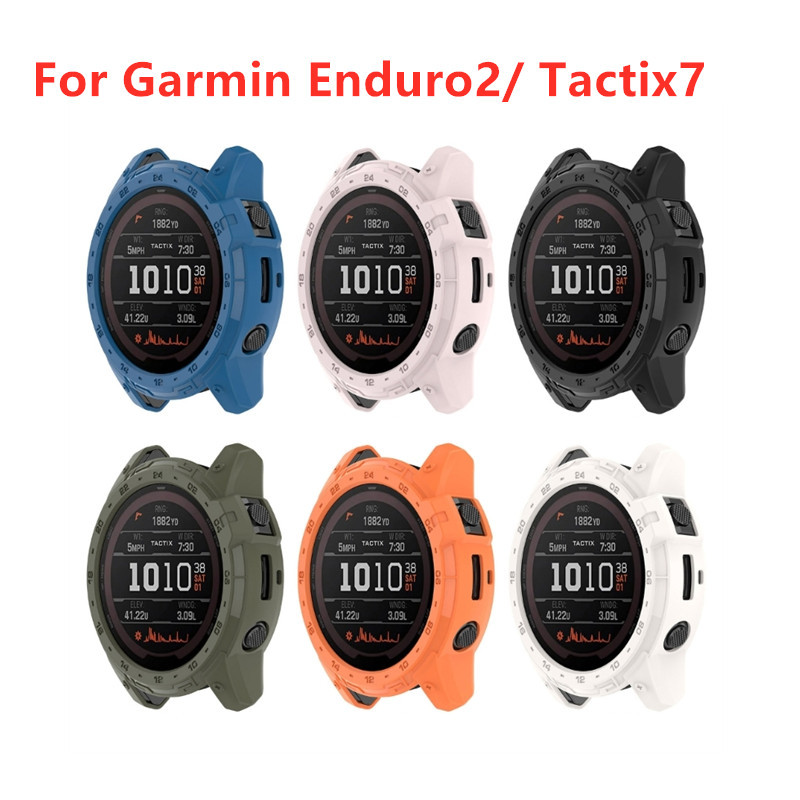 适用佳明Garmin Enduro2/Tactix7铠甲保护壳PC半包带刻度保护套