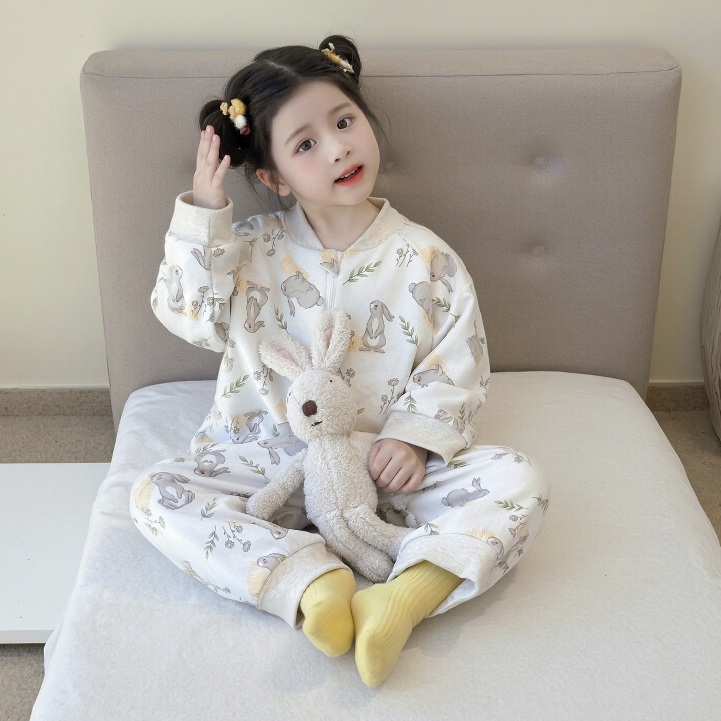 儿童连体睡衣冬款保暖女童防着凉家居服冬季加绒加厚婴儿宝宝睡袋