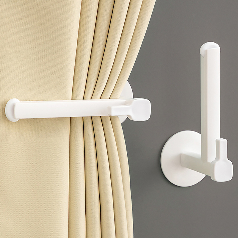 Adjustable steering retractable curtain holder punch-free shower curtain wall hook side hook door curtain drawstring storage buckle clip Adjustable steering retractable curtain holder punch-free shower curtain wall hook side hook door curtain drawstring storage buckle clip
