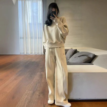 慵懒风套装高端女装秋季2025新款时尚洋气加绒休闲运动卫衣两件套