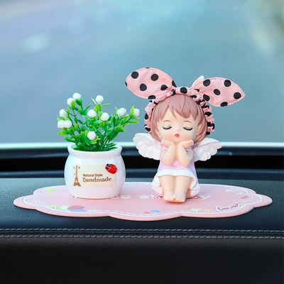 Car Seasonal High-End New Accessories – Car ornaments - pink-anne-lucky-fruit-pink-pad
