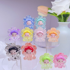 フラッシュフラワーガール diy ジュエリー樹脂アクセサリー車の装飾品ペンダント卸売キーホルダーブラインドボックスかわいいデスクトップ