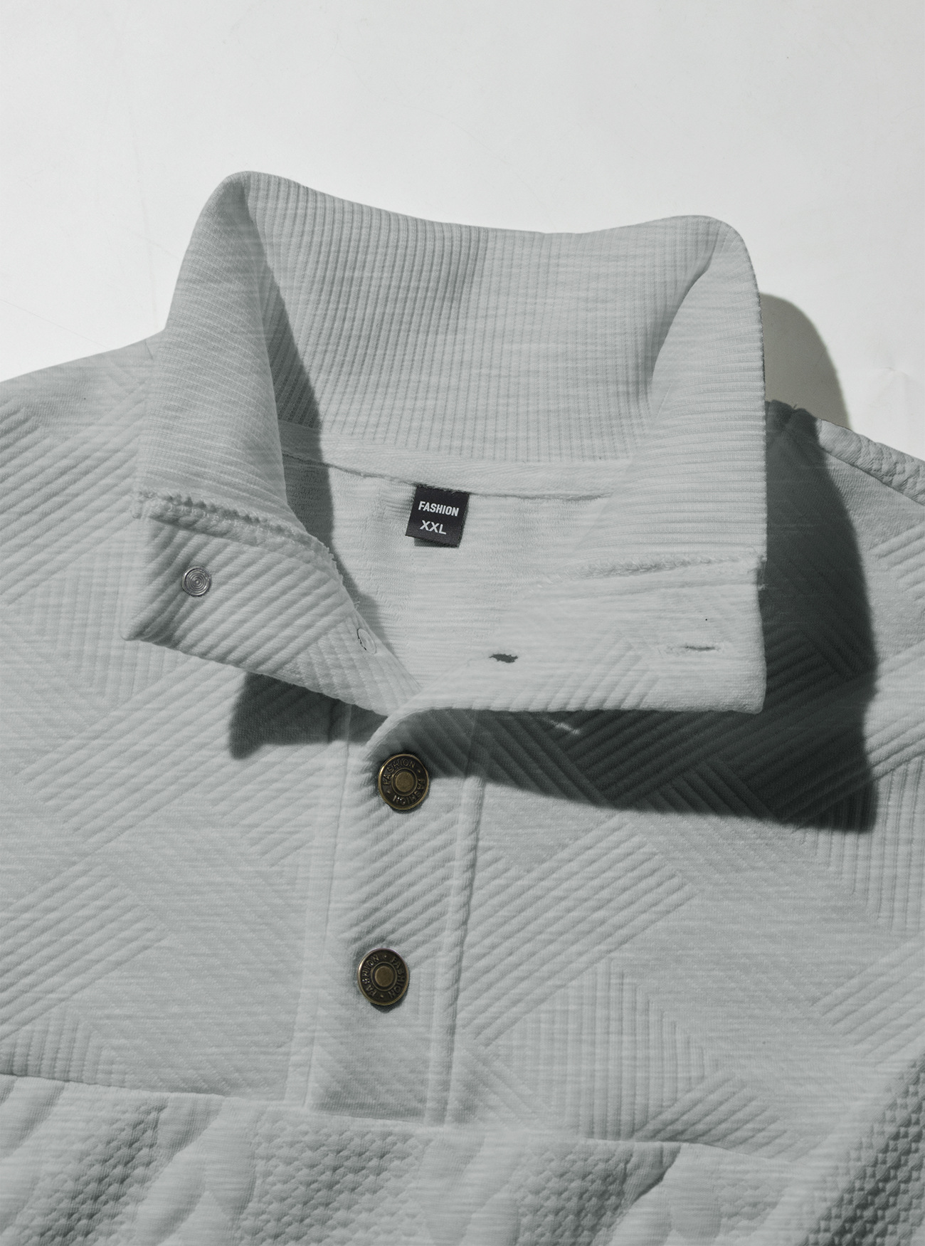 Pull en maille rétro pour homme col montant casual patchwork_voghion.com