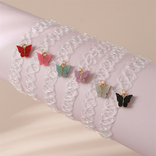 Cross-border European and American Niche Design Simple Bracelet Butterfly Pendant Children's Bracelet Six-piece Set Bracelet Wholesale