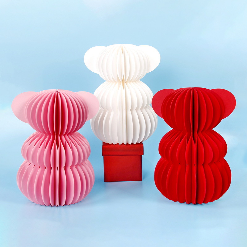 Honeycomb osos decoración fiesta de cumpleaños bebé baño decoración de mesa boda fiesta familiar decoración de mesa de abeja