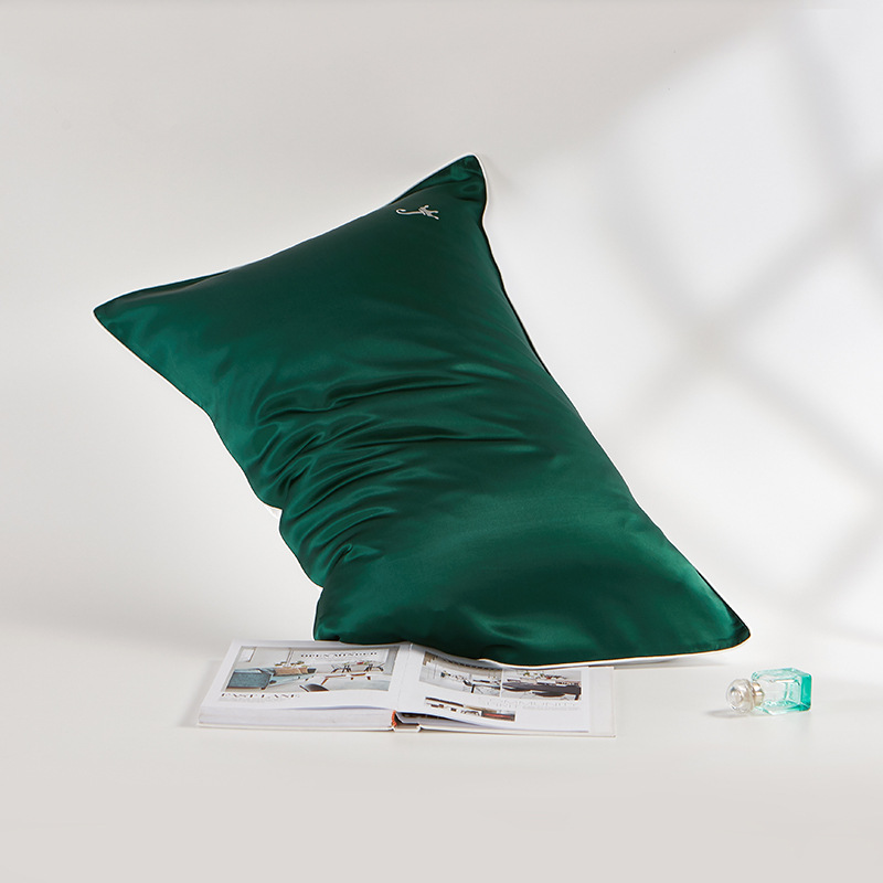 両面シルク100% 绢糸枕カバー19 mベッド枕カバーロゴ枕カバー外国貿易卸売り