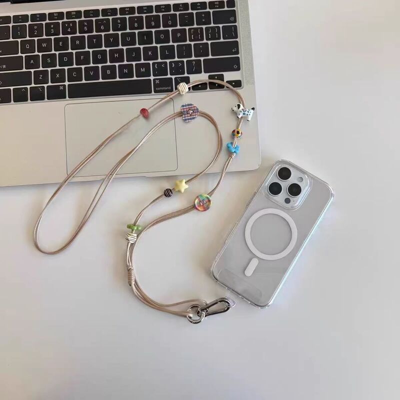 Fresh Puppy Star Mobile Phone Chain Long Chain Pendant Dopamine Simple and Exquisite Design High-End Puppy Pendant