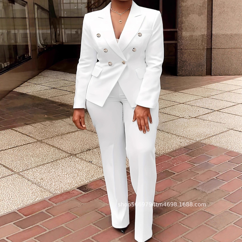 Amazon Aliexpress Foreign Trade Sells Women's Jackets, Suits, Long-Sleeved Trousers, and Elegant Two-Piece Suits for Work
