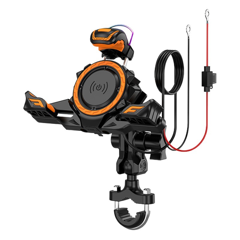 Motocicleta coche eléctrico soporte de teléfono móvil de carga inalámbrica módulo de carga rápida absorción de choque a prueba de golpes modificación accesorios de equipos de navegación