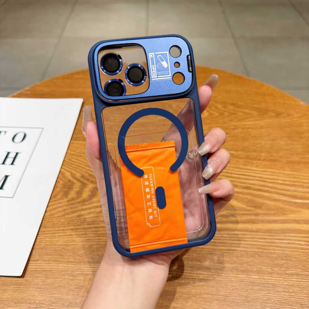 Aplicable a Apple 17 ProMax caso de teléfono móvil D2 soporte multidimensional caso de absorción creativo personalidad nuevo iPhone resistente a caídas