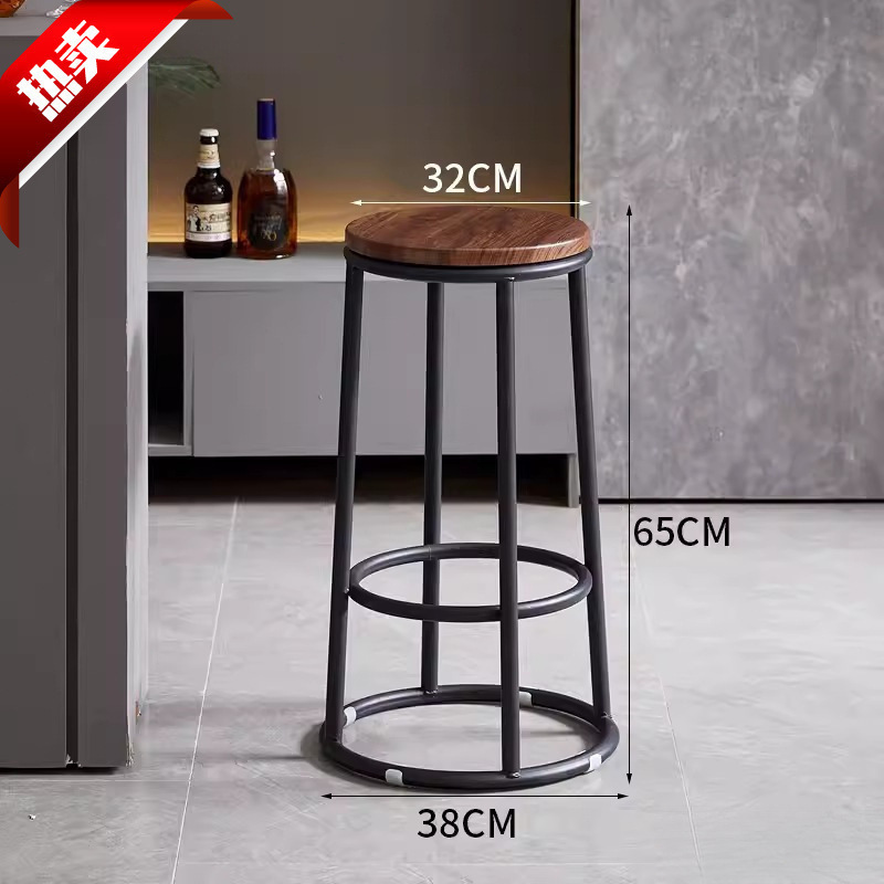 High Bar Stools, Bar Stools, Bar Chairs, Restaurant Elevated Bar Stools, Game Room Cashier High Bar Stools, Thickened Stools Factory